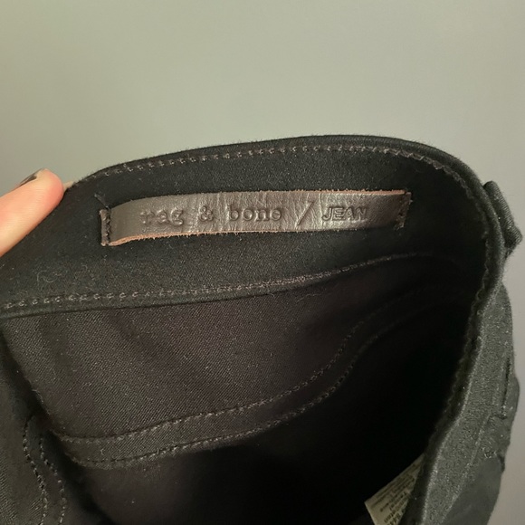 Rag & Bone Samurai Leather Patch Leggings Womens Size 28 - Picture 4 of 6